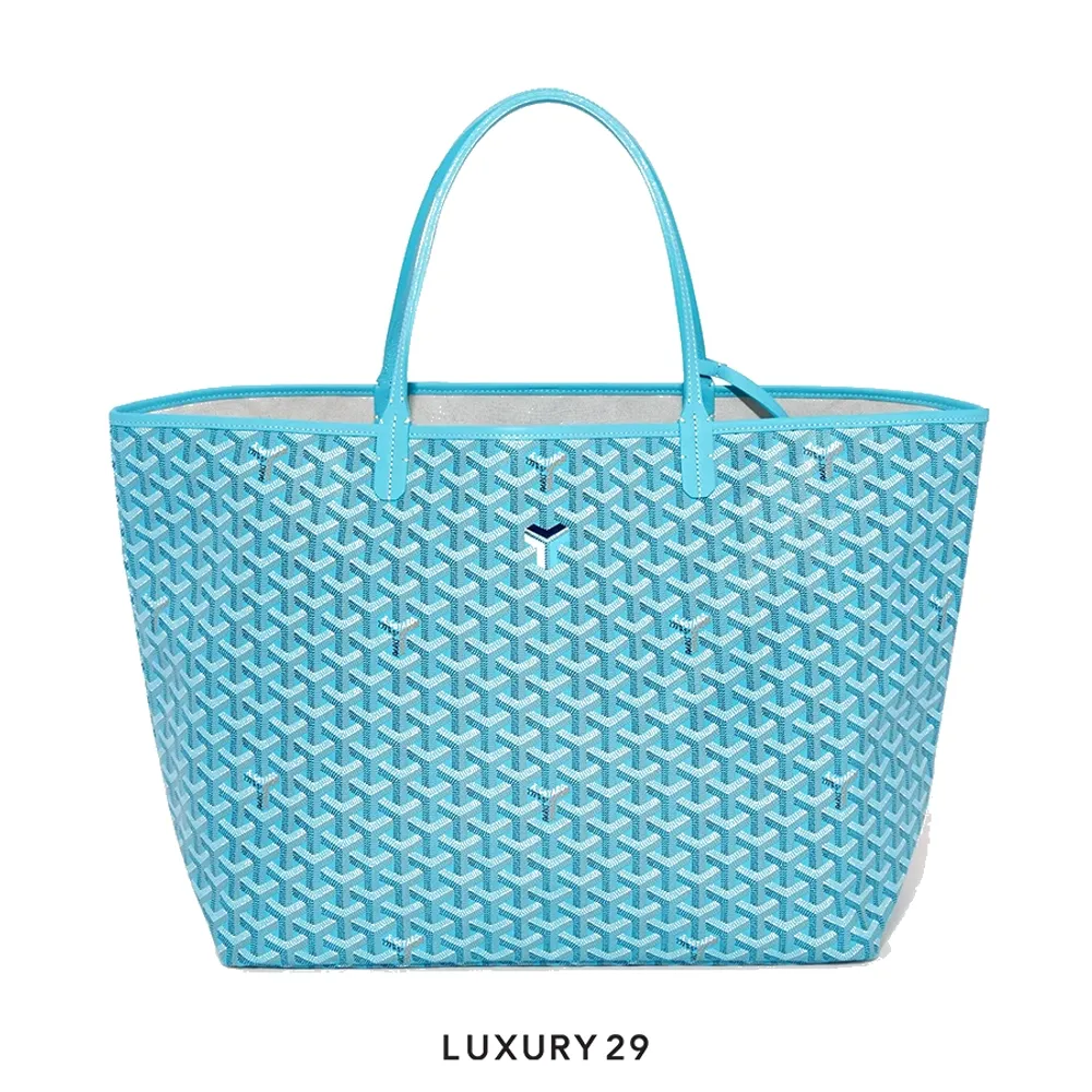 Goyard Saint Louis GM Bag and Balise Beach Towel Turquoise(Large, Blue)