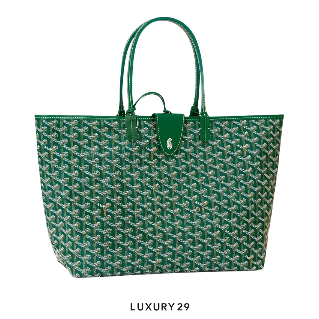 Goyard Saint Louis PM Bag with Croc Universal Green(Small, Green)