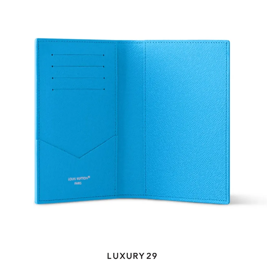 Louis Vuitton LV Passport cover Colored Monogram Canvas Pool Blue(Small, Blue)