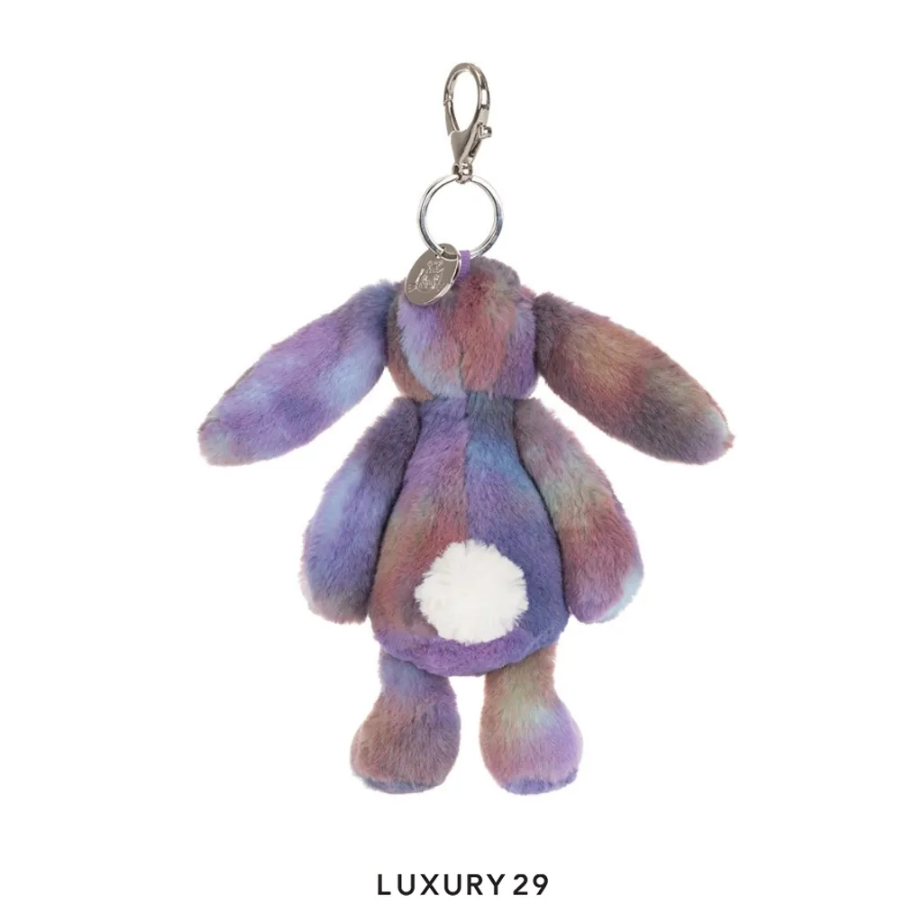 JellyCat Zodihop Luxe Bunny Bag Charm(Small, Multicolour)