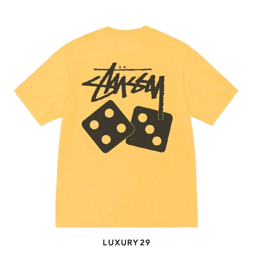 Stussy DICE TEE PIGMENT DYED Yellow