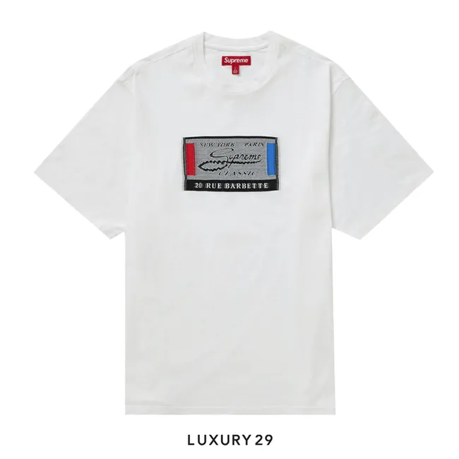 Supreme Intarsia Label Short-Sleeve Top 'White'