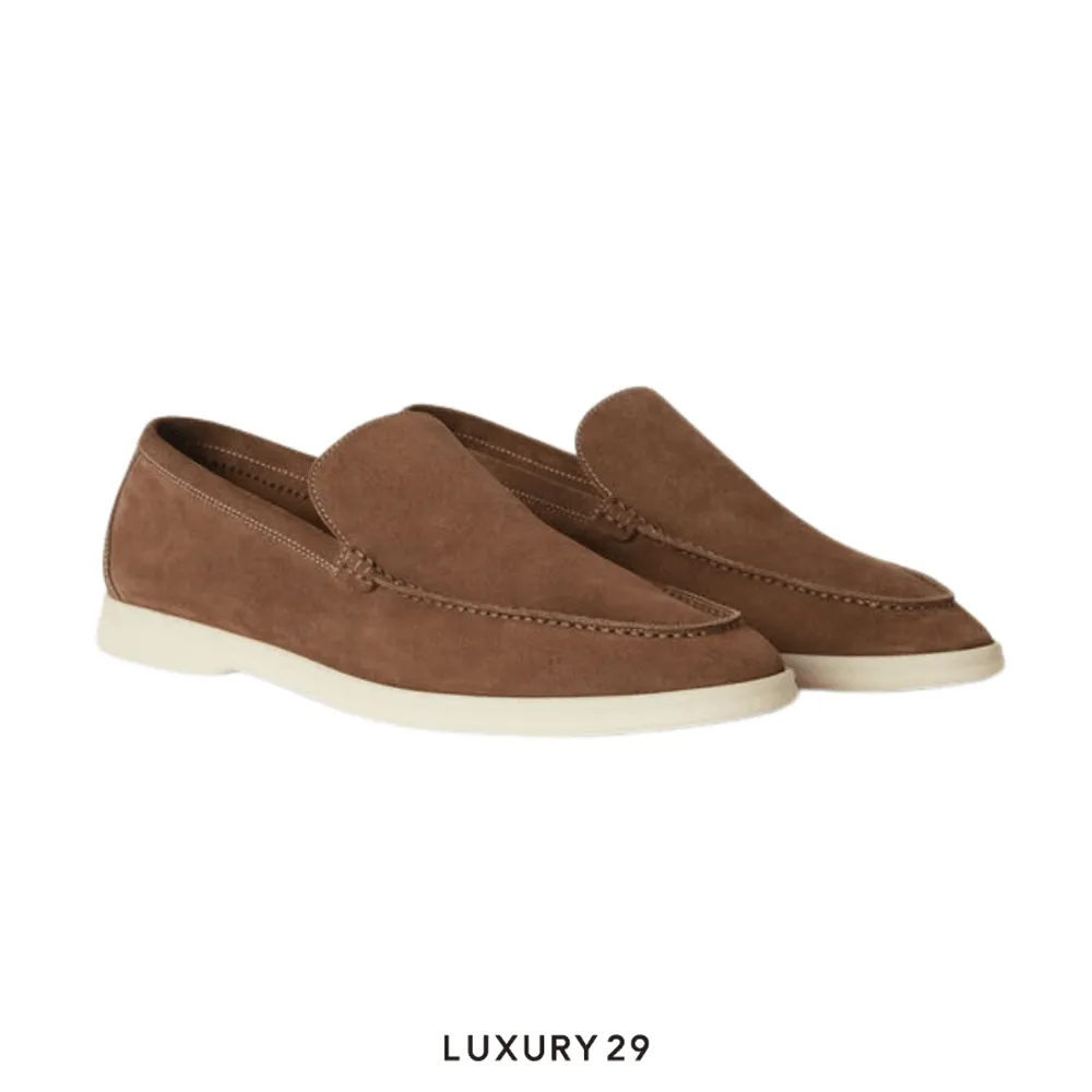 Loro Piana Summer Walk ブラウン スリッポン Loro Piana - Summer Walk Brown Leather Loafer | Mitchell Stores