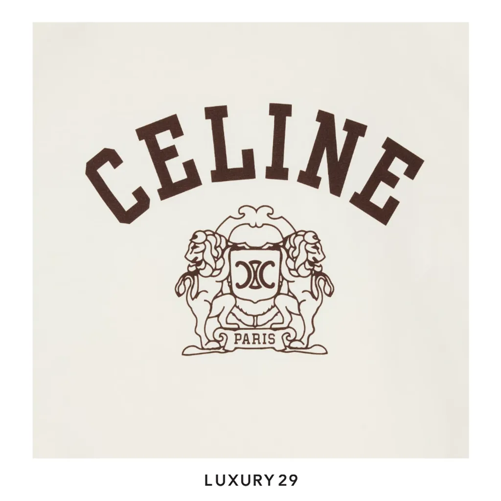 Celine blason 70s t-shirt in cotton jersey White(XS, White)