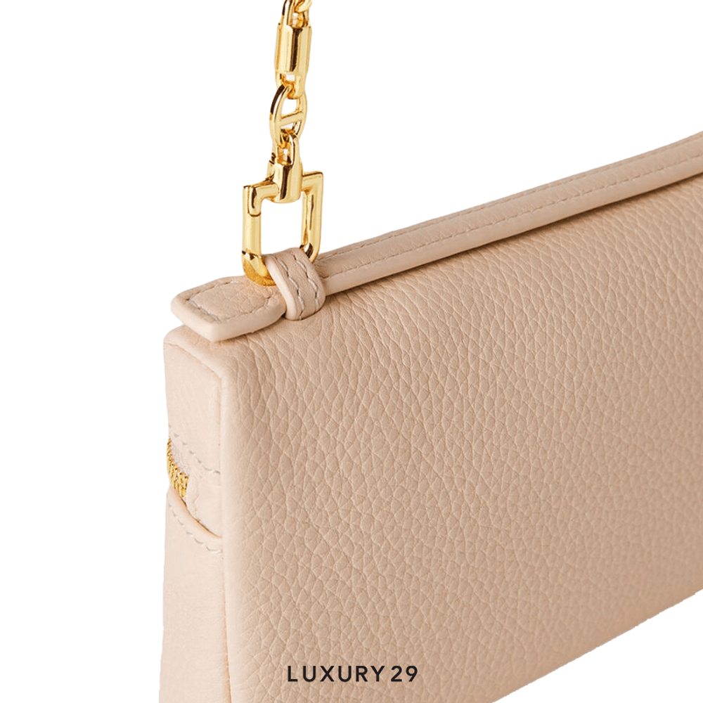 Loro Piana Extra Pocket Mini Pouch Grained Calfskin Creamed Honey/sun Gold(Small, Neutrals)