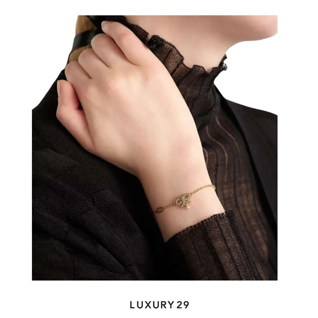 Dior Le Noeud de Dior Bracelet Gold-Finish Metal with White