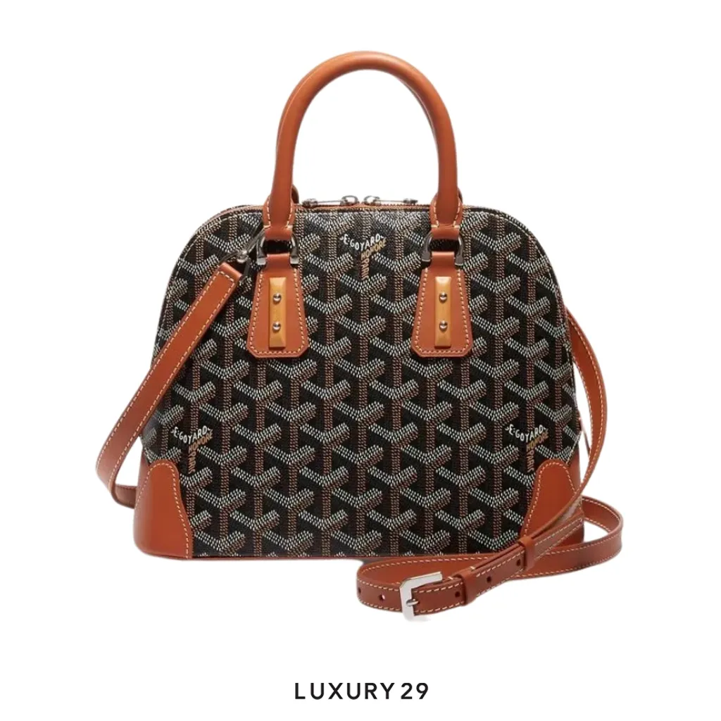 Goyard Cuir PM Strap Bijouterie Palladium Tan(Small, Brown)