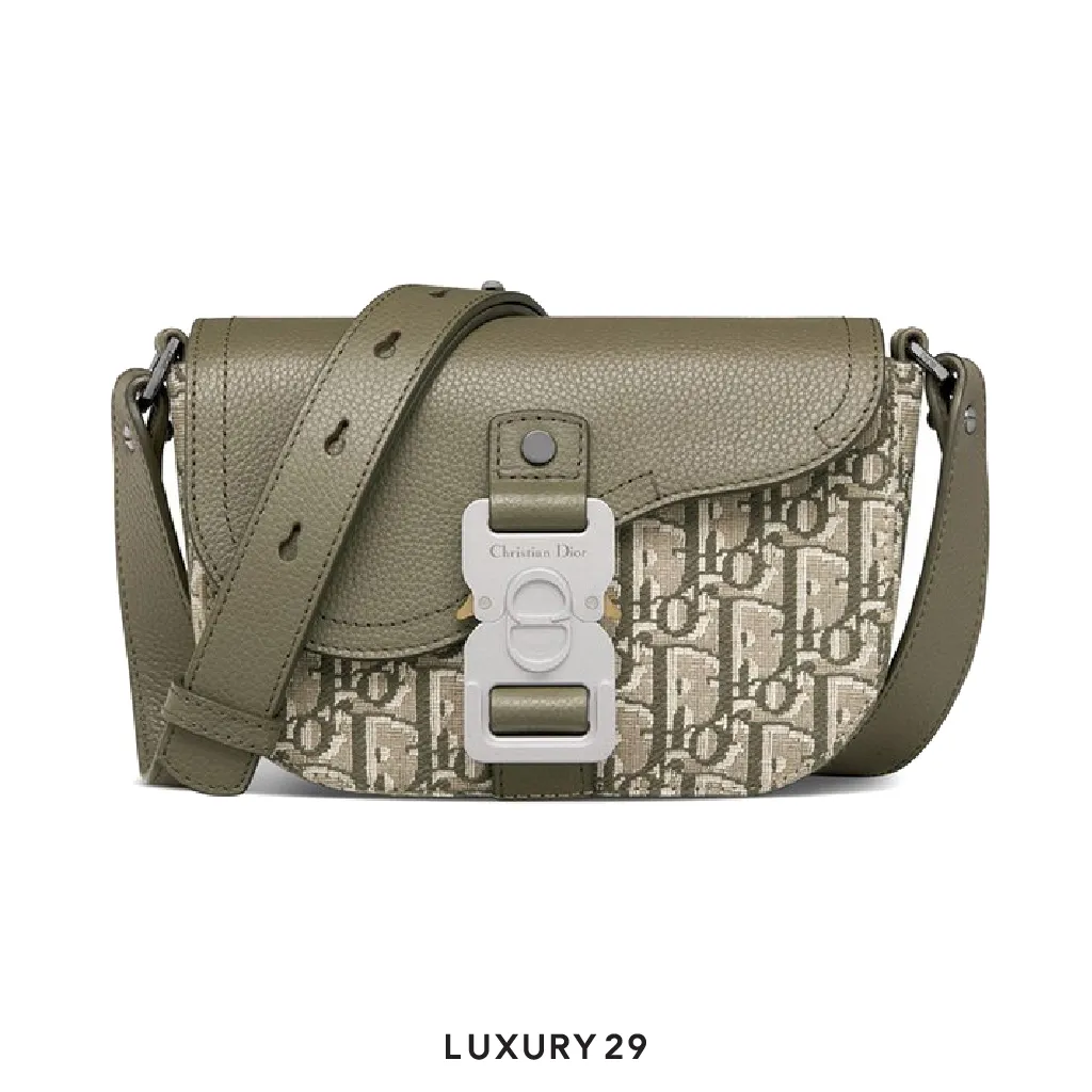 Dior Mini Saddle Messenger Bag with Flap Vert(Mini, Green)