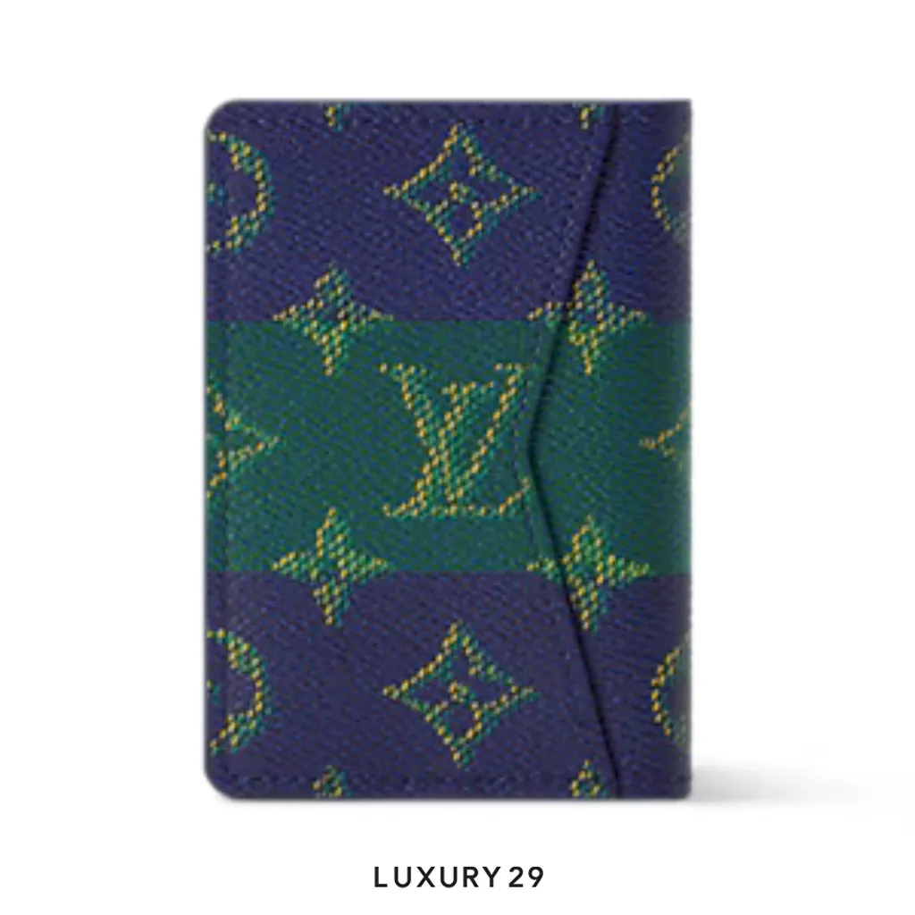 Louis Vuitton LV Pocket Organizer Wallet Blue(Small, Blue)