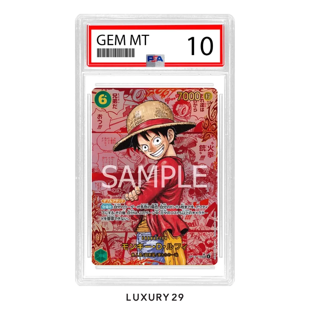 One Piece Luffy,Ace,Sabo Red Manga OP13 Set PSA10 (JP)(Small, Multicolour)