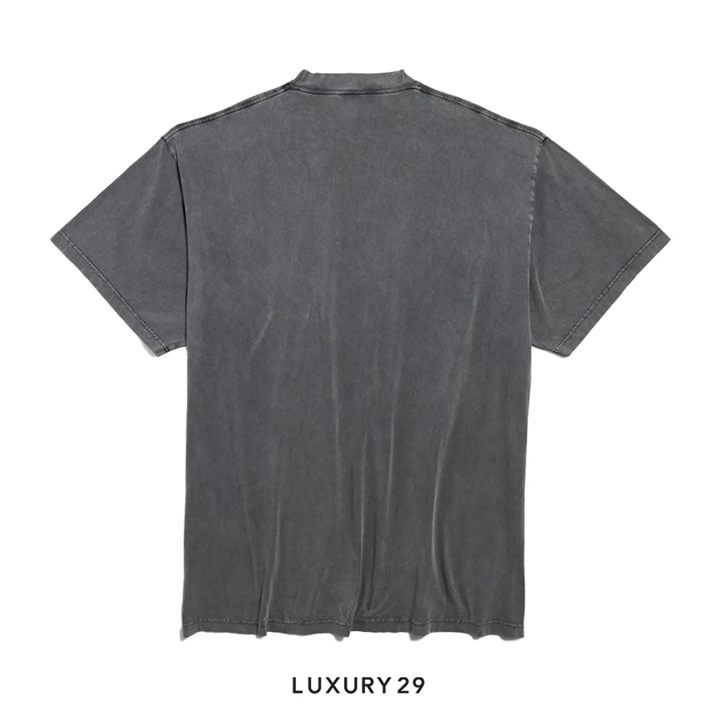 Balenciaga Men's Tbilisi T-shirt Oversized in Black Faded(S, Black)