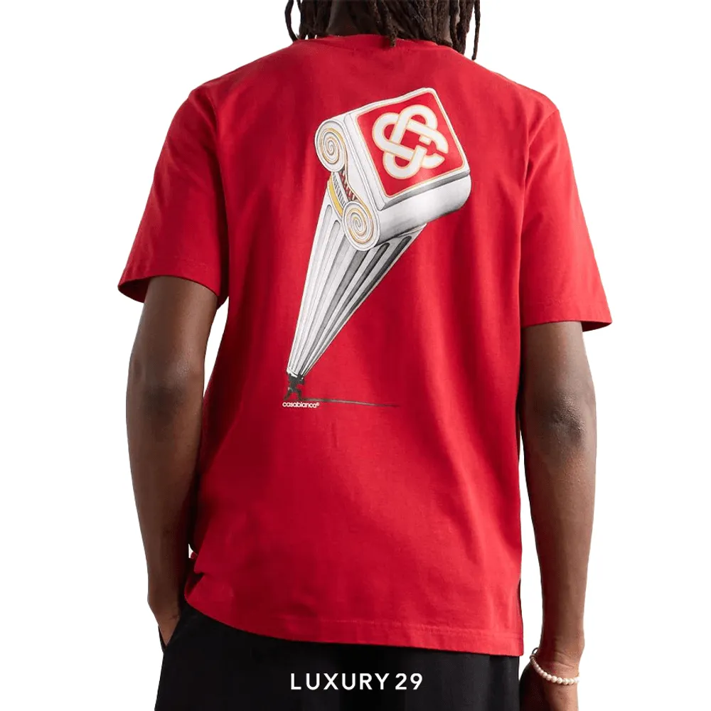 Casablanca Leaning Column T-Shirt Red(M, Red)