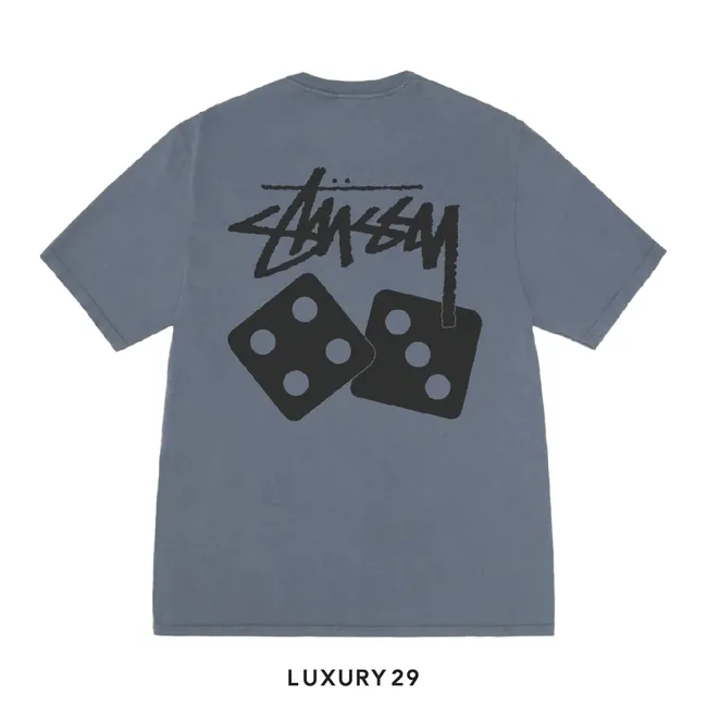 Stussy DICE TEE PIGMENT DYED Navy
