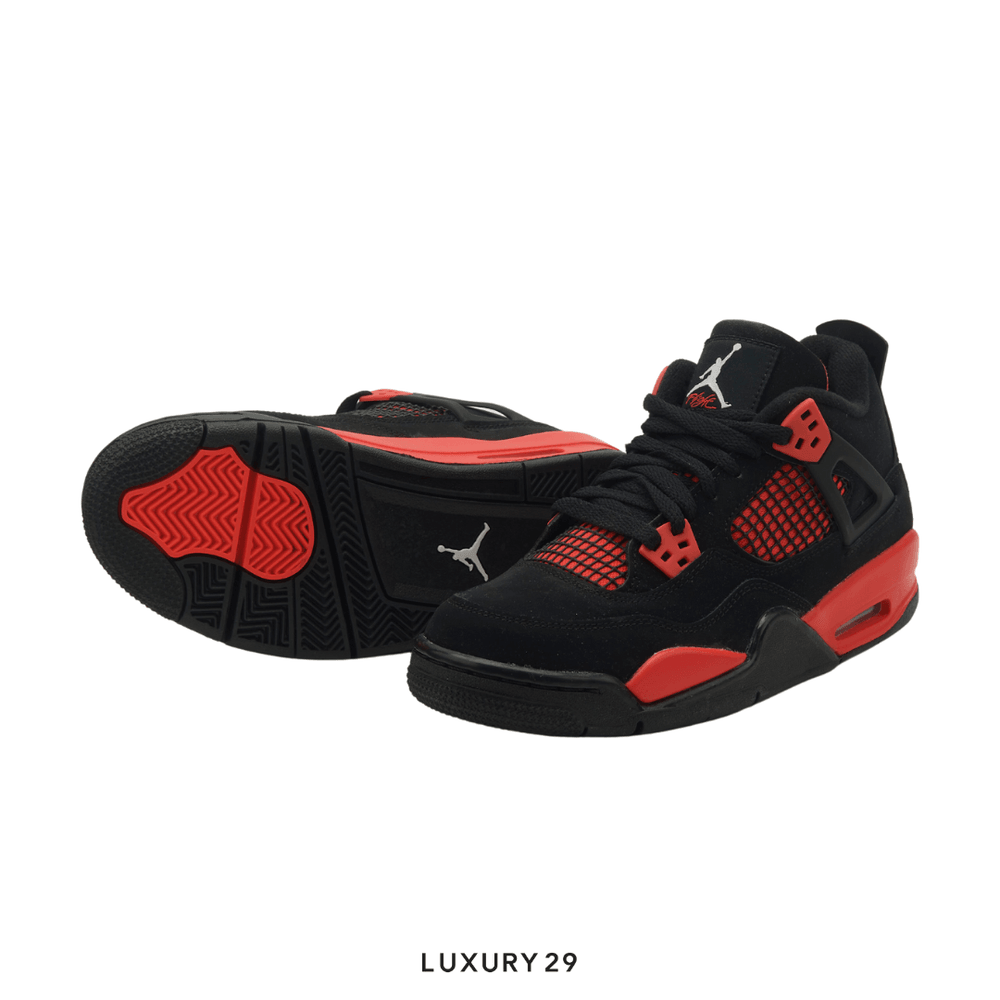Nike Jordan 4 Retro Red Thunder (GS)(40, Red)