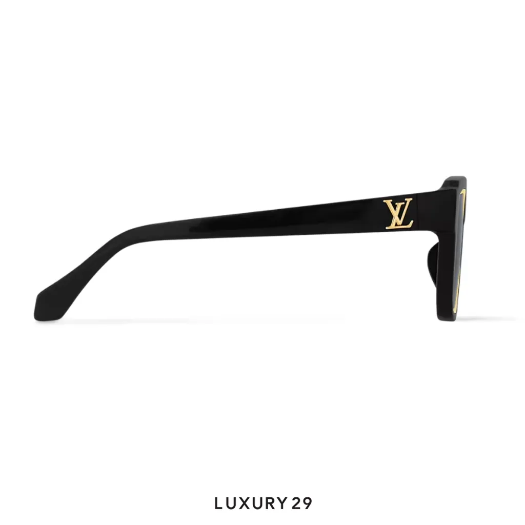 Louis Vuitton LV Legacy Square Large Sunglasses black(Large, Black)