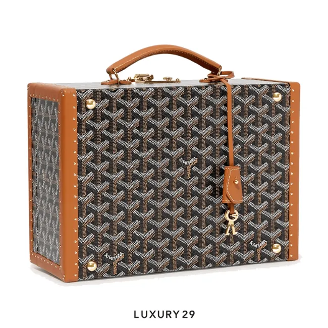 Goyard Joux 8 Watch Case Black & Tan