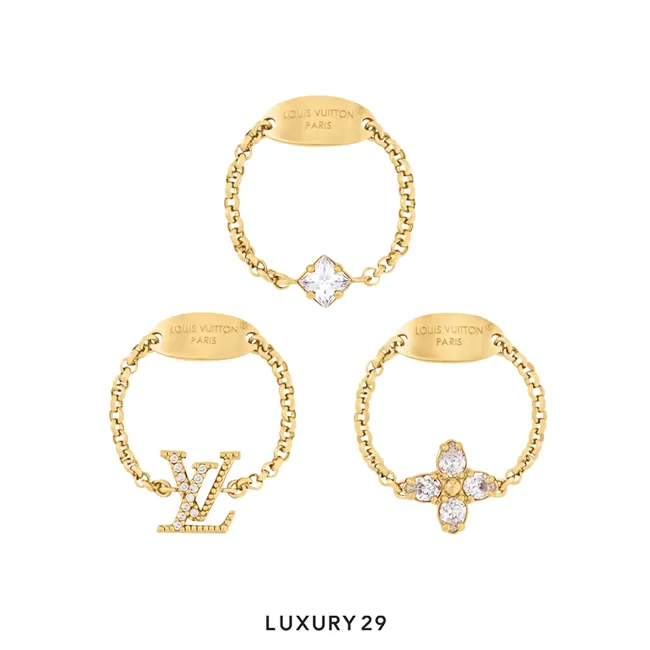 Louis Vuitton LV Lady LV Ring Set Gold-plated metal