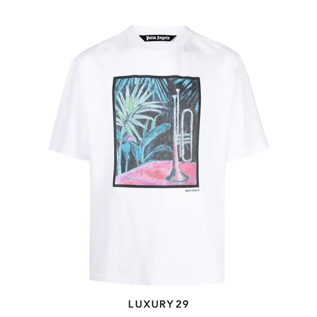 Palm Angels Oil On Canvas cotton T-shirt