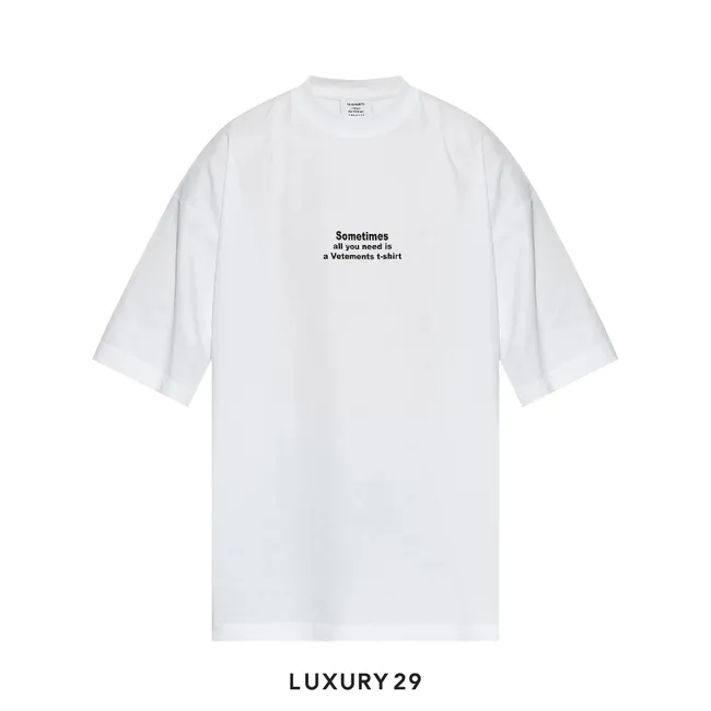 VETEMENTS logo-print cotton T-Shirt White