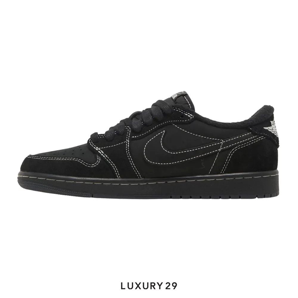 Kid Nike Jordan 1 Retro Low OG SP Travis Scott Black Phantom (PS)(33.5, Black)