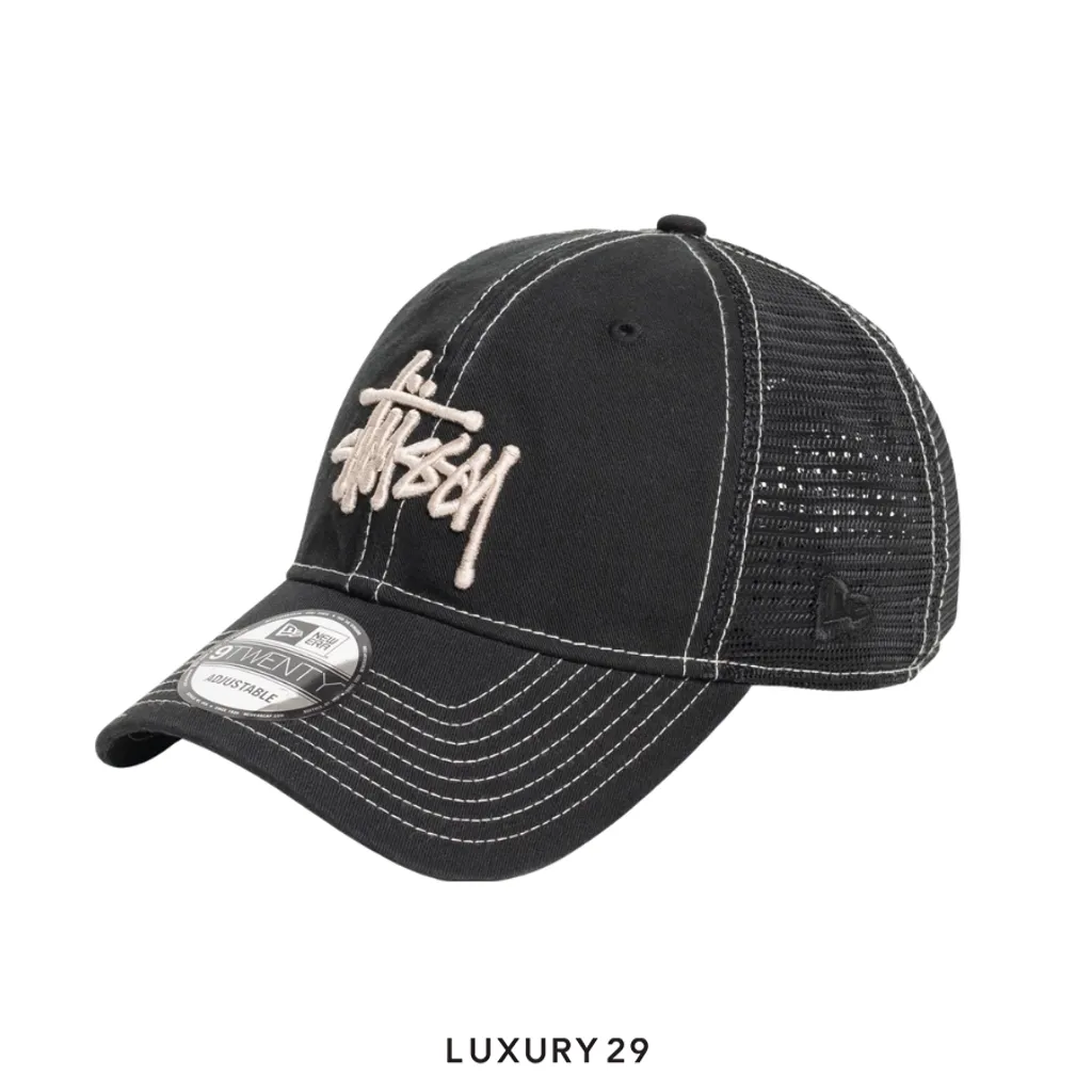 STUSSY 9TWENTY WASHED BASIC TRUCKER BLACK(Free Size, Black)