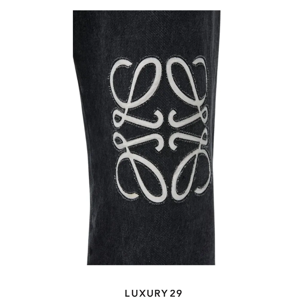 LOEWE Anagram baggy jeans in denim(44, Black)