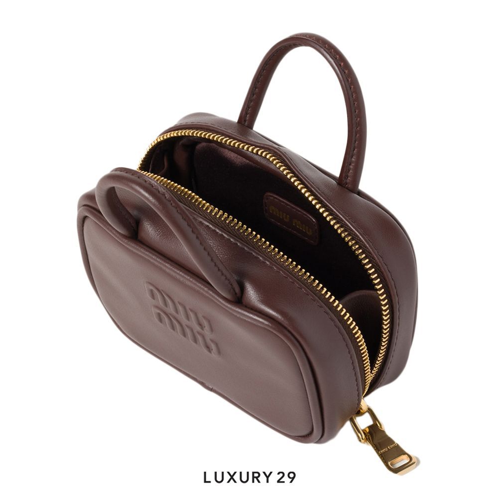 Miu Miu Leather Trick In Radica(Mini, Brown)