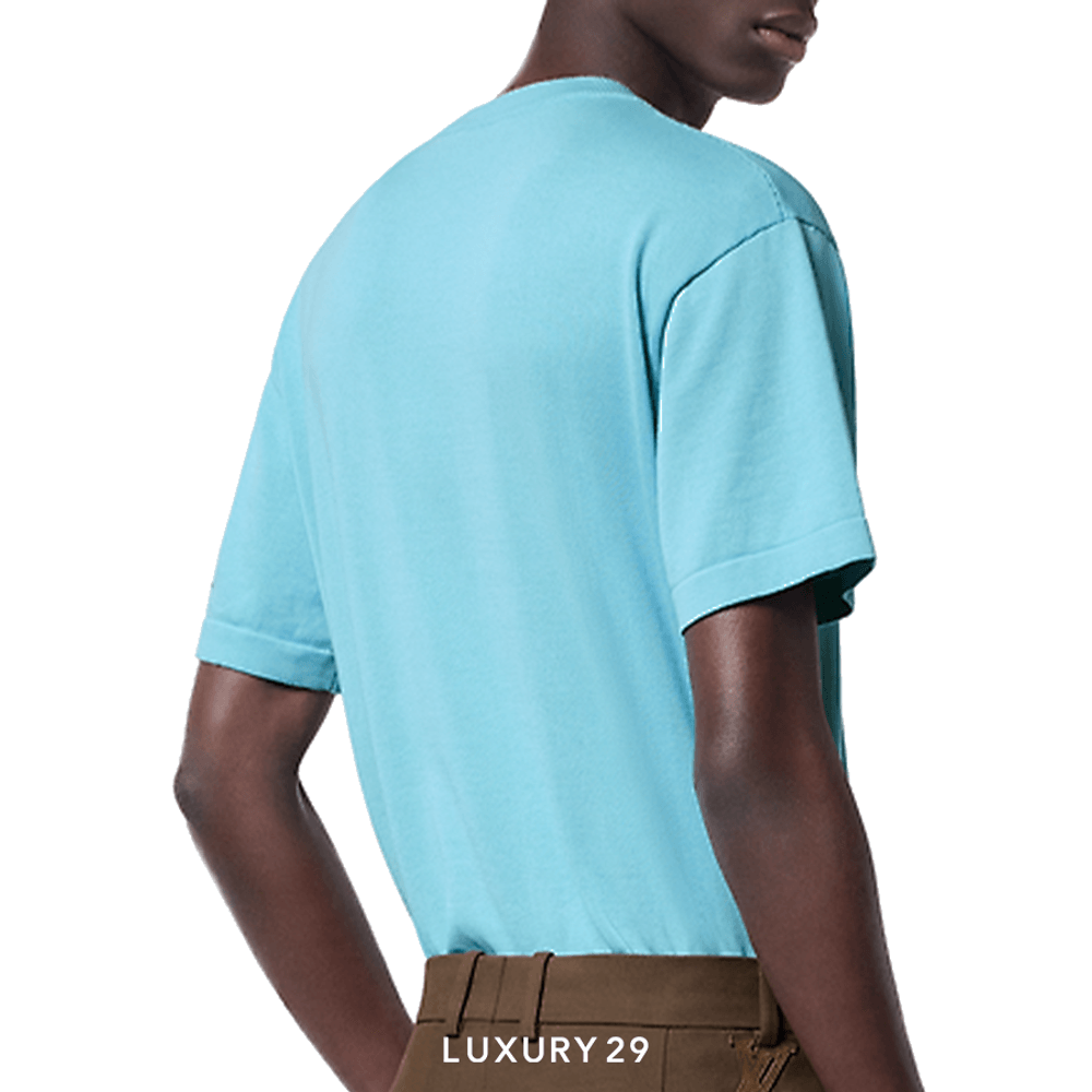 LV Graphic Short-Sleeved Crewneck(2XL, Blue)