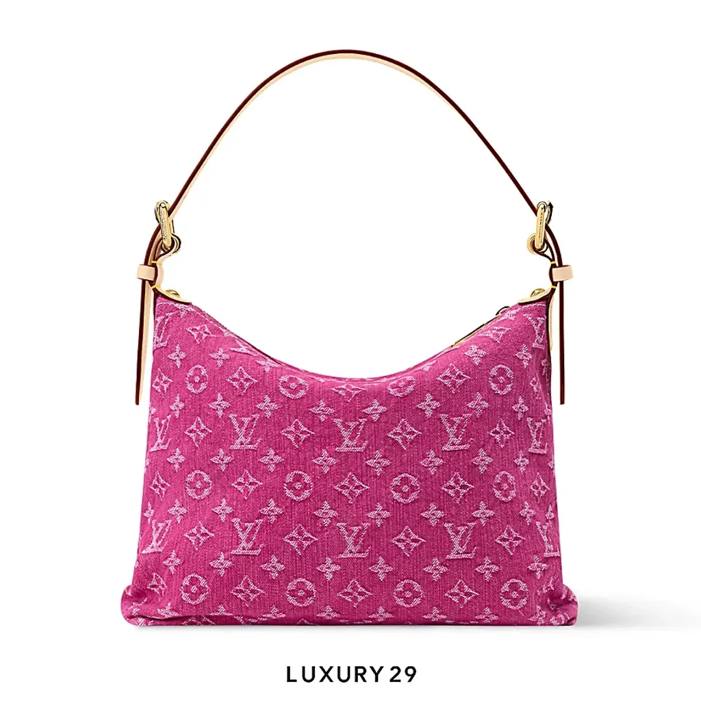 Louis Vuitton LV Baggy NM bag Fuchsia Pink Denim(Small, Pink)