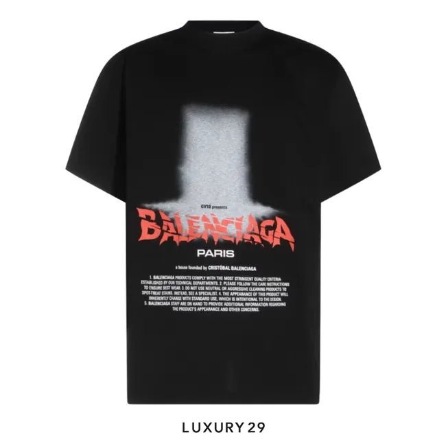 Balenciaga Oversized T-Shirt 1000 M G1 THE DOOR DRY JERSEY Black