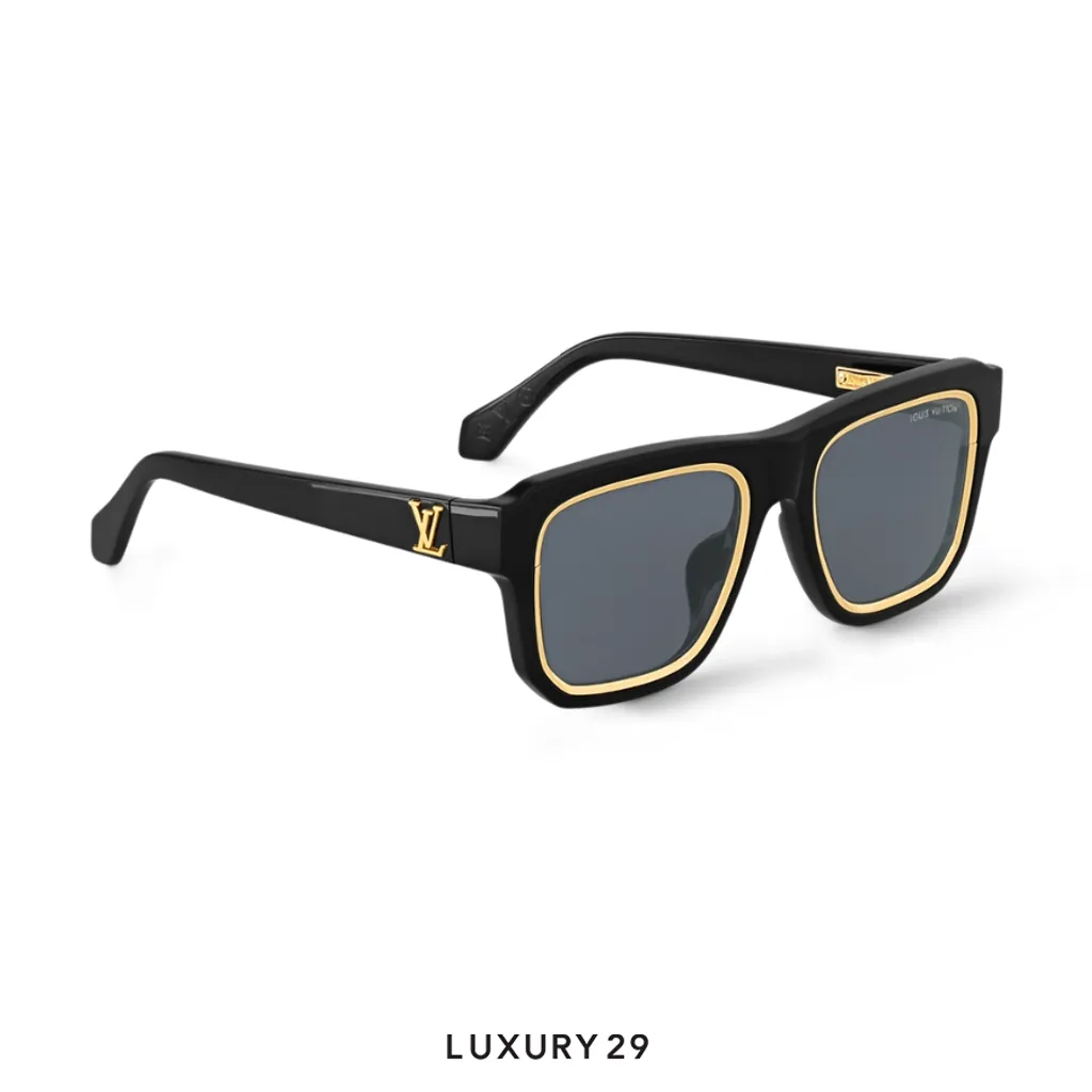 Louis Vuitton LV Legacy Square Large Sunglasses black(Large, Black)