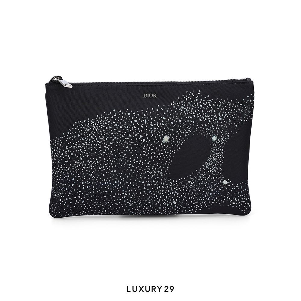 Dior X Peter Doig Black Nylon Pouch(Small, Black)