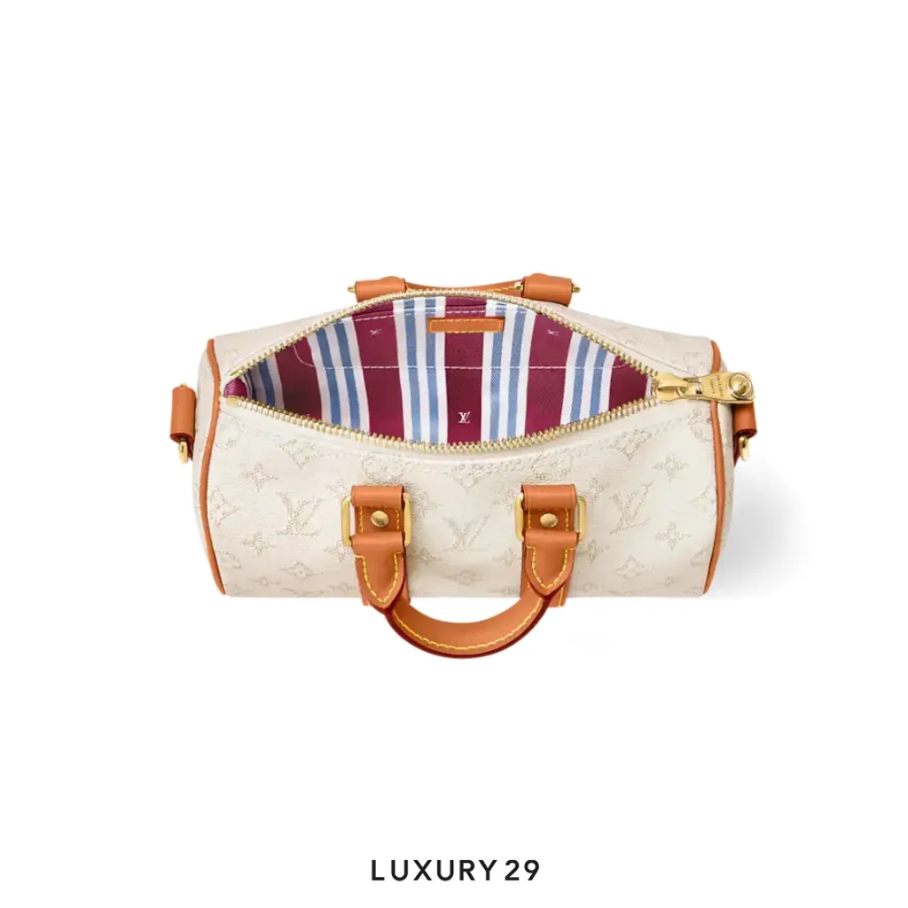 Louis Vuitton LV Keepall Bandouliere 25 Monogram Heritage Canvas Off-white(Small, White)