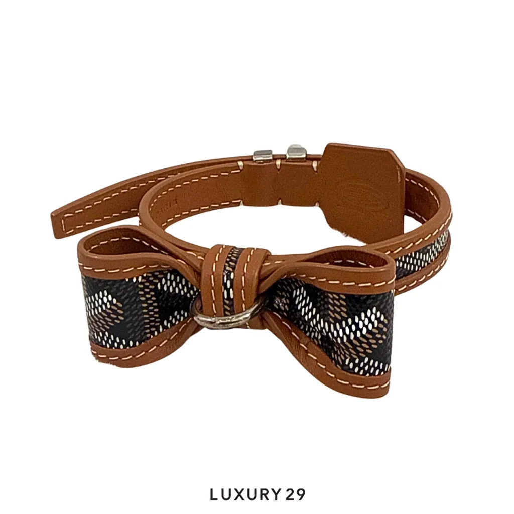 Goyard Oscar Collar Sky Black & Tan(Free Size, Brown)