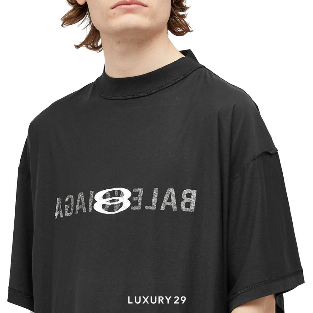 Balenciaga Inside Out T-Shirt Faded Black(XS, Black)