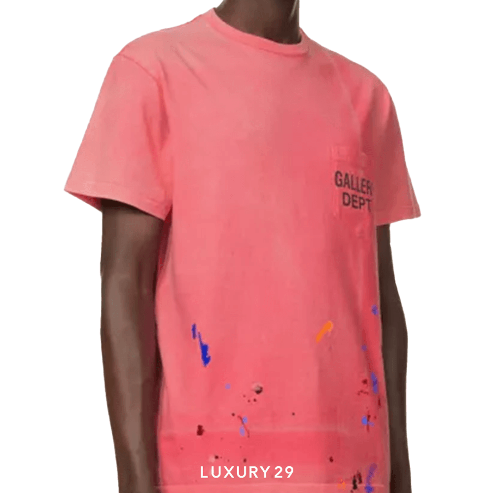 Gallery Dept. Vintage Logo Painted Tee Salmon(2XL, Pink)