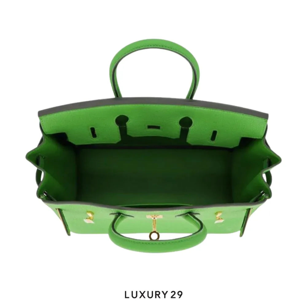 Hermes SAC Birkin 25 Veau Togo AB Vert Yucca / B Stamp (2023)(Small, Green)