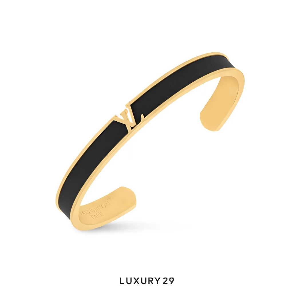 Louis Vuitton LV Initials Bracelet Black(Small, Black)