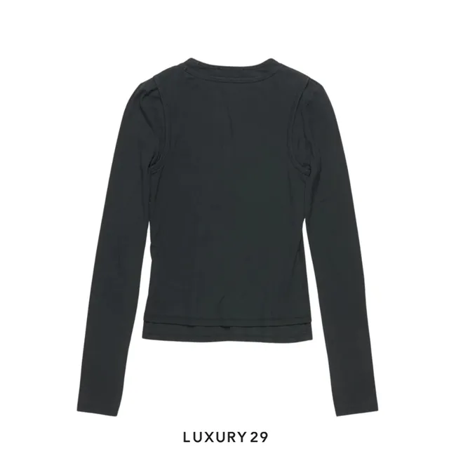 Acne Studios Layered long-sleeve t-shirt Double-layered construction Black