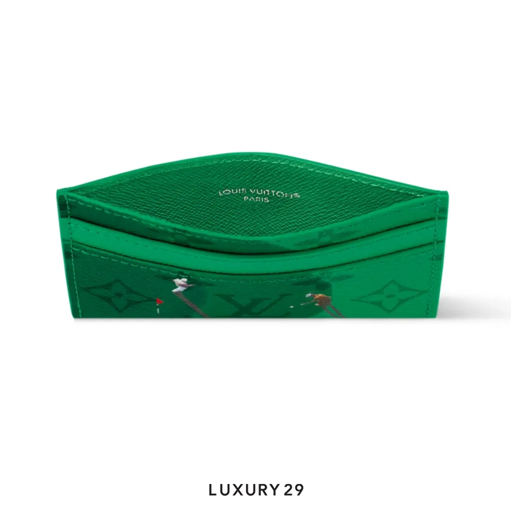 Louis Vuitton LV Double Card Holder Exclusive Online Pre-launch Golf Green(Small, Green)