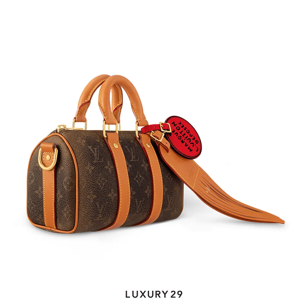 Louis Vuitton LV Keepall Bandouliere 25 Monogram Dust Coated Canvas(Mini, Brown)