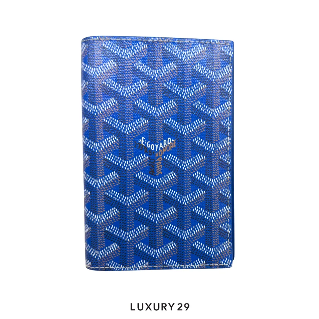 Goyard Grenelle Passport Cover Sky Blue(Small, Blue)