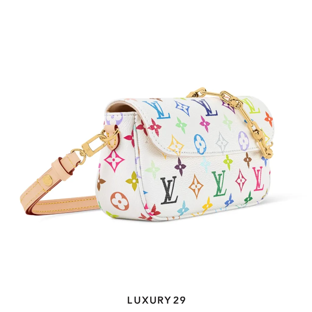 Louis Vuitton LV x TM Ivy Chain Wallet Multicolor/White(Small, White)