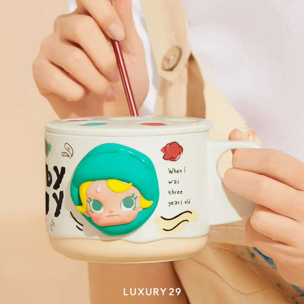 POP MART Baby Molly When I was Three Series-Ceramic Cup(Free Size, White)
