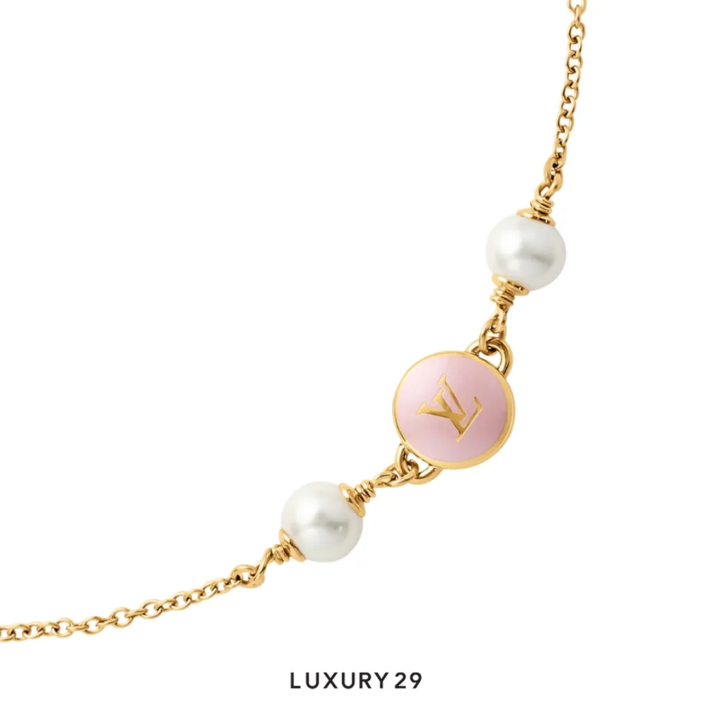 Louis Vuitton LV Pearly Confetti Necklace Gold metal(Free Size, Gold)