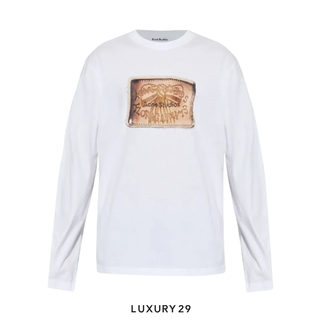 Acne Studios Bow Long sleeve T-shirt White(S, White)