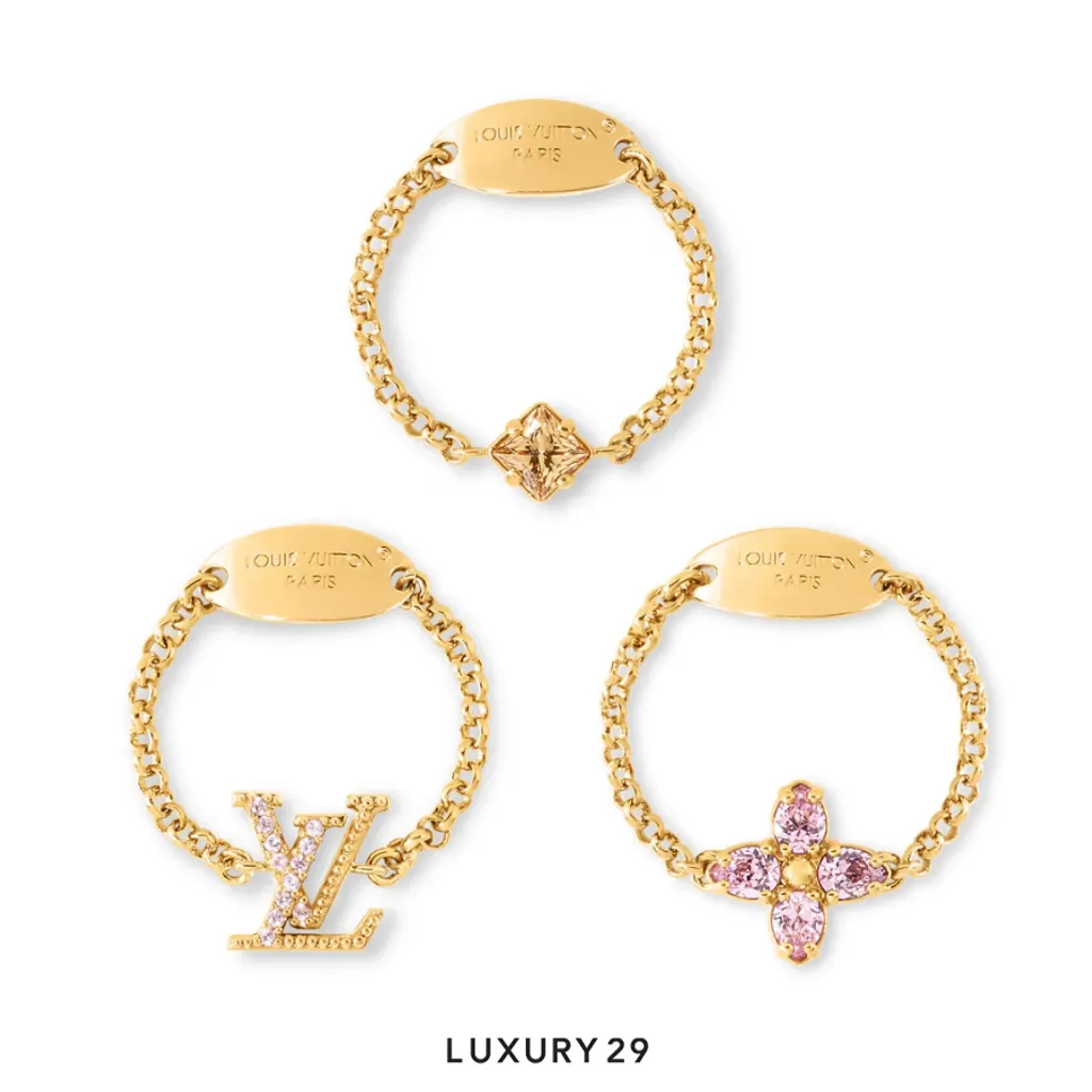 Louis Vuitton Lady LV Ring Gold metal (M: 52, 53, 54)(Medium, Gold)