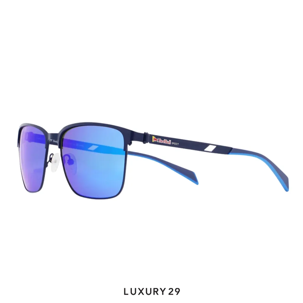 Red Bull Spect Sunglasses REDMS106-01PAERO SPIN Concept smoke with dark blue mirror(Free Size, Blue)