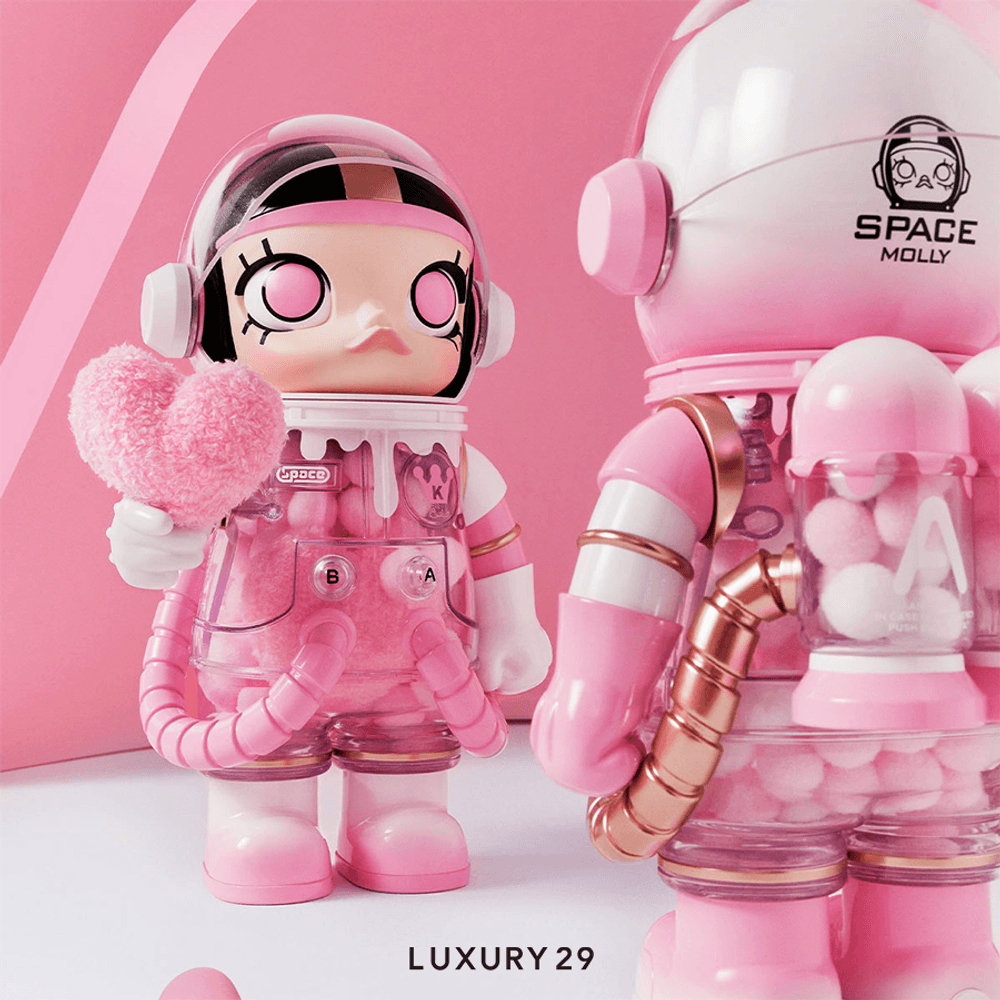 POP MART MEGA SPACE MOLLY 1000% Heartfelt Words(Maxi, Pink)