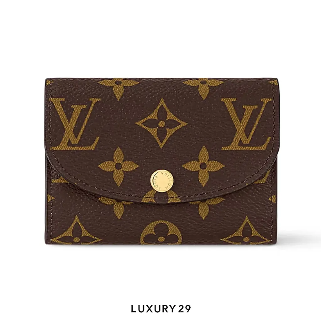 Louis Vuitton LV Rosalie coin purse Monogram Canvas Brown Rose Ballerine(Small, Brown)